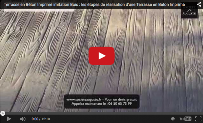 VIDEO - Terrasse en Béton Imprimé imitation Bois