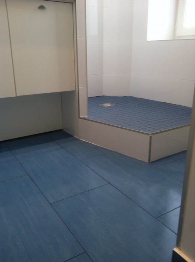 Salle de bains dans un petit espace (loge de concierge)